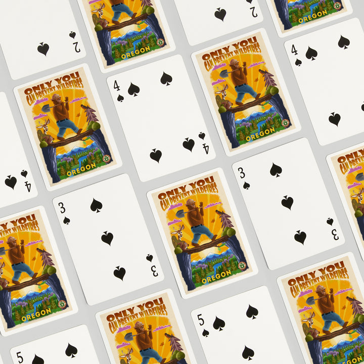 Playing Cards, Oregon, Smokey Bear and Friends, Only You, Mid-Century Inspired, Officially Licensed, 52 Card Deck with Jokers in Box, Unique Art Cards Lantern Press 