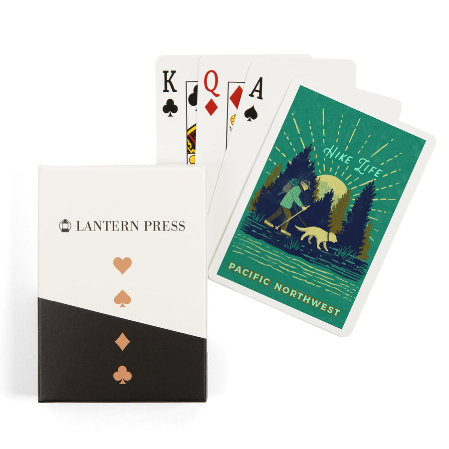 Playing Cards, Pacific Northwest, Lake Life Series, Hike Life, 52 Card Deck with Jokers in Box, Unique Art Cards Lantern Press 