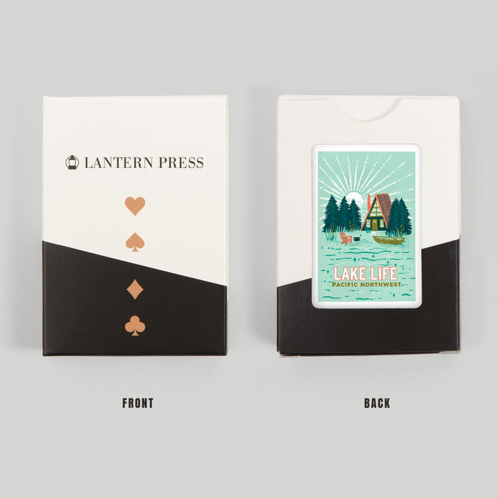 Playing Cards, Pacific Northwest, Lake Life Series, Lake Life, 52 Card Deck with Jokers in Box, Unique Art Cards Lantern Press 