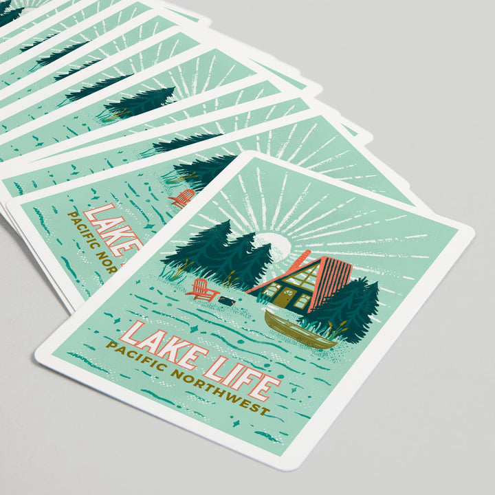 Playing Cards, Pacific Northwest, Lake Life Series, Lake Life, 52 Card Deck with Jokers in Box, Unique Art Cards Lantern Press 