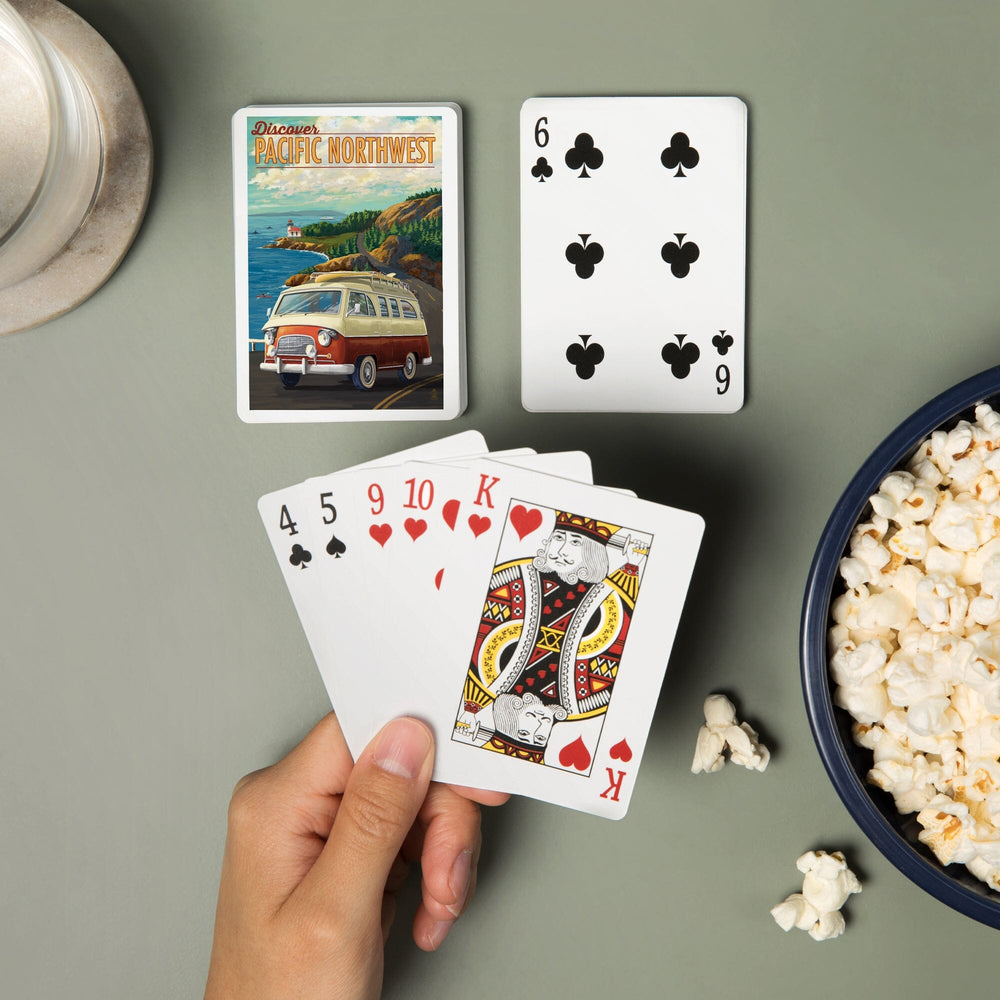 Playing Cards, Pacific Northwest, LP Camper Van, 52 Card Deck with Jokers in Box, Unique Art Cards Lantern Press 
