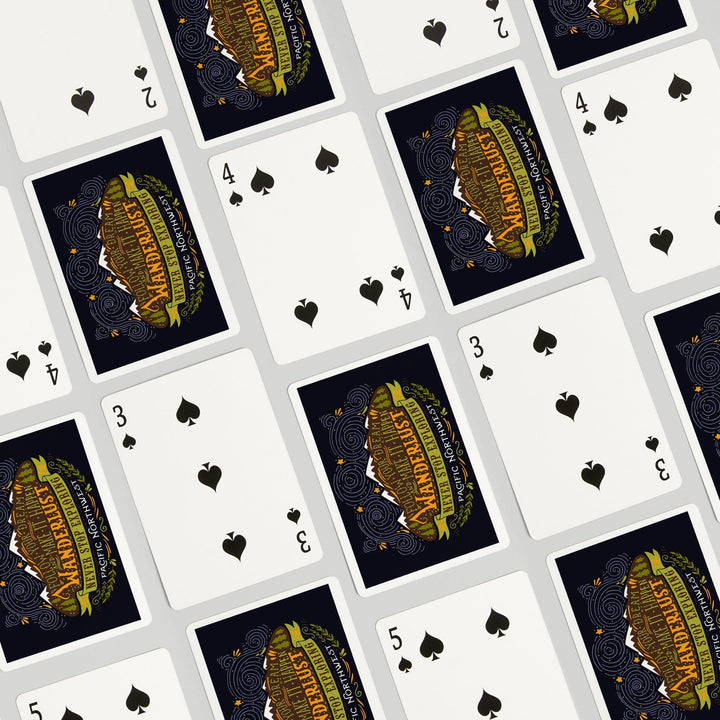 Playing Cards, Pacific Northwest, Wanderlust, Never Stop Exploring, 52 Card Deck with Jokers in Box, Unique Art Cards Lantern Press 