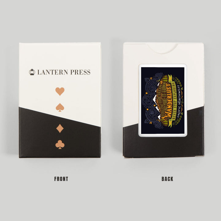 Playing Cards, Pacific Northwest, Wanderlust, Never Stop Exploring, 52 Card Deck with Jokers in Box, Unique Art Cards Lantern Press 