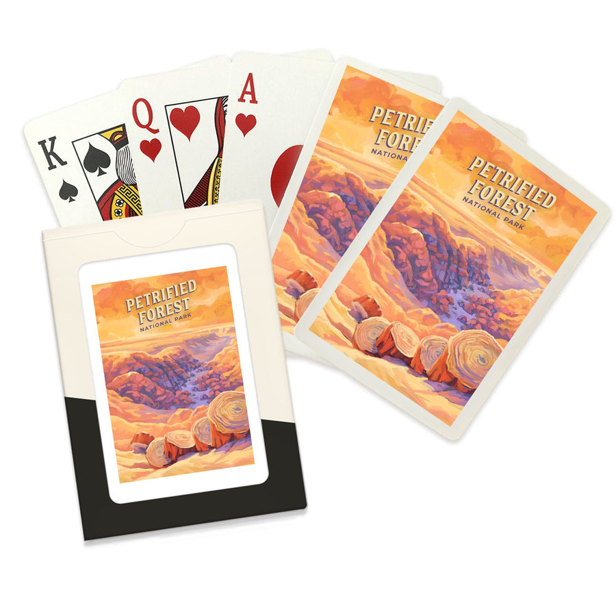 Playing Cards, Petrified Forest National Park, Arizona, Oil Painting, 52 Card Deck with Jokers in Box, Unique Art Cards Lantern Press 