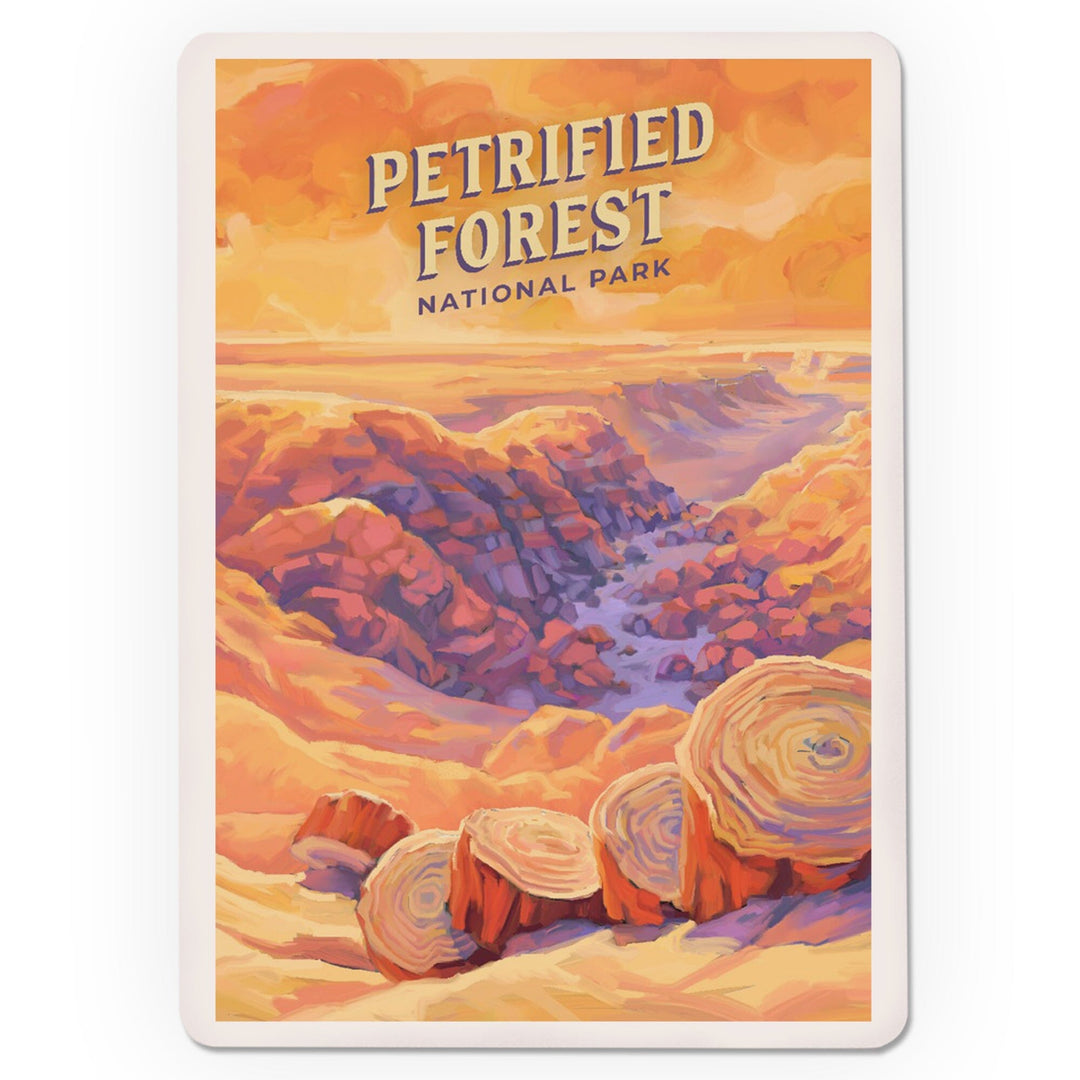 Playing Cards, Petrified Forest National Park, Arizona, Oil Painting, 52 Card Deck with Jokers in Box, Unique Art Cards Lantern Press 
