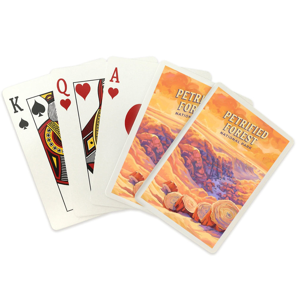 Playing Cards, Petrified Forest National Park, Arizona, Oil Painting, 52 Card Deck with Jokers in Box, Unique Art Cards Lantern Press 