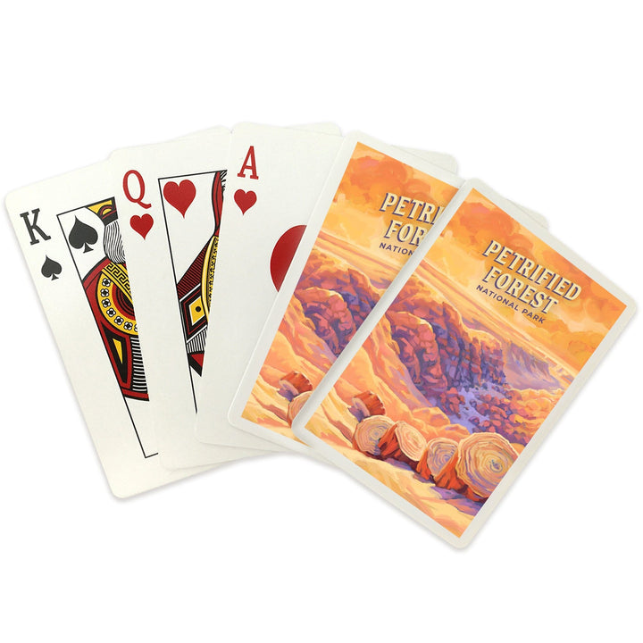 Playing Cards, Petrified Forest National Park, Arizona, Oil Painting, 52 Card Deck with Jokers in Box, Unique Art Cards Lantern Press 