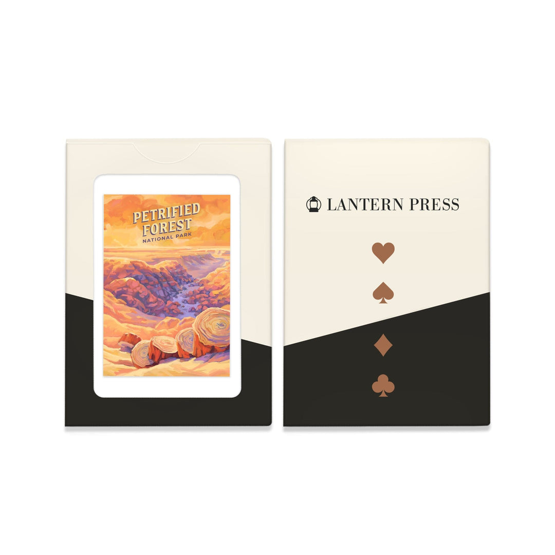 Playing Cards, Petrified Forest National Park, Arizona, Oil Painting, 52 Card Deck with Jokers in Box, Unique Art Cards Lantern Press 
