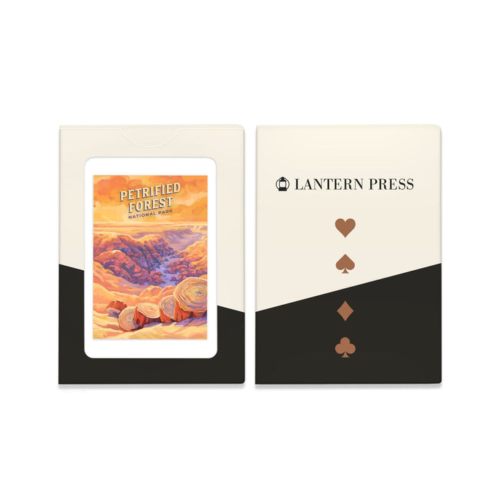 Playing Cards, Petrified Forest National Park, Arizona, Oil Painting, 52 Card Deck with Jokers in Box, Unique Art Cards Lantern Press 