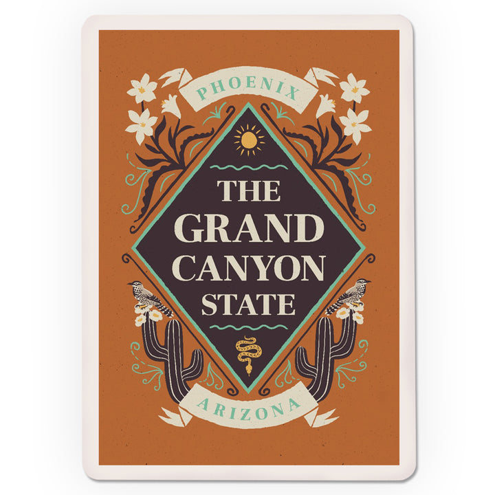 Playing Cards, Phoenix, Arizona, State Motto Crest, State Series, 52 Card Deck with Jokers in Box, Unique Art Cards Lantern Press 
