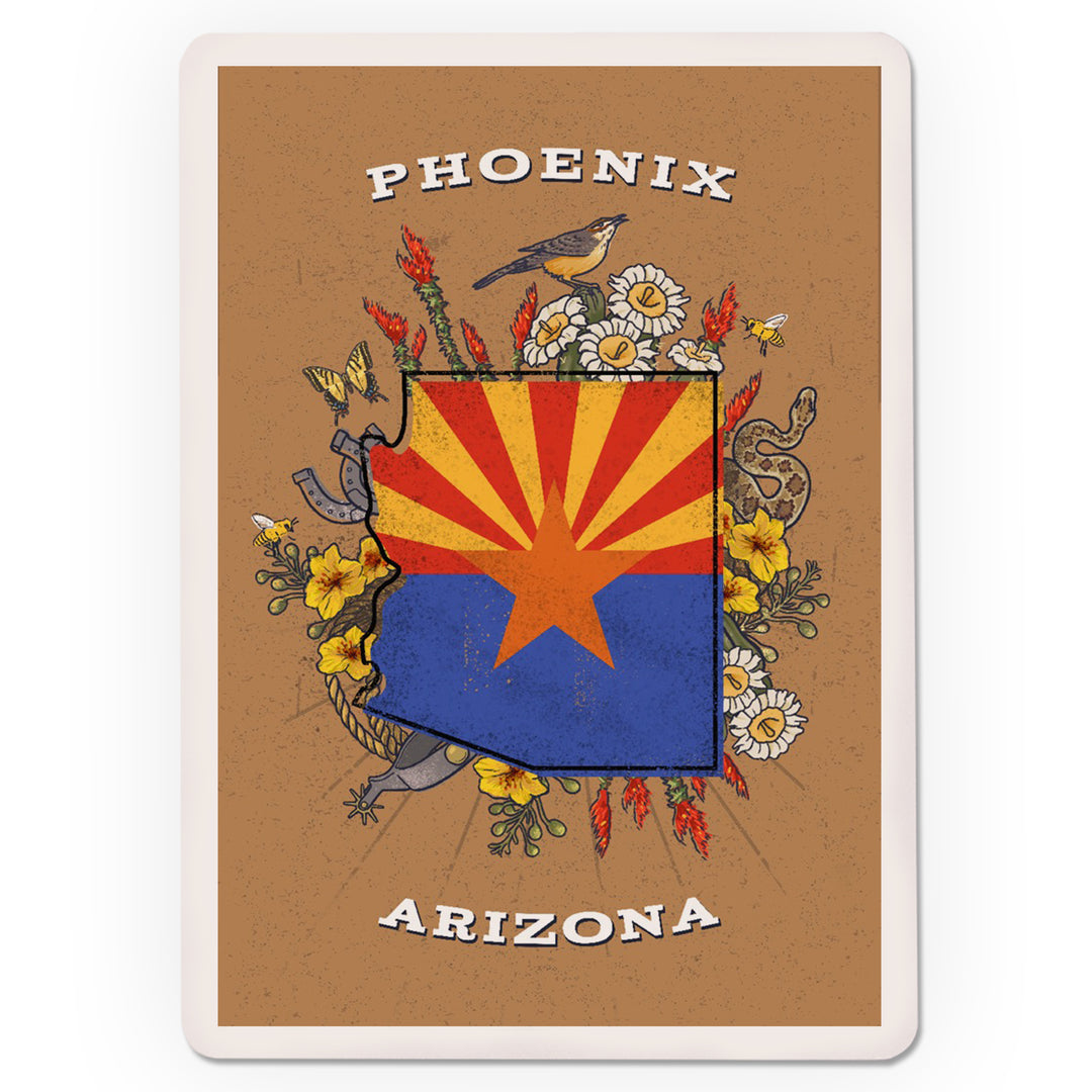 Playing Cards, Phoenix, Arizona, Treasure Trove, State Series, 52 Card Deck with Jokers in Box, Unique Art Cards Lantern Press 