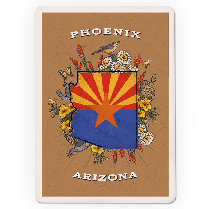 Playing Cards, Phoenix, Arizona, Treasure Trove, State Series, 52 Card Deck with Jokers in Box, Unique Art Cards Lantern Press 