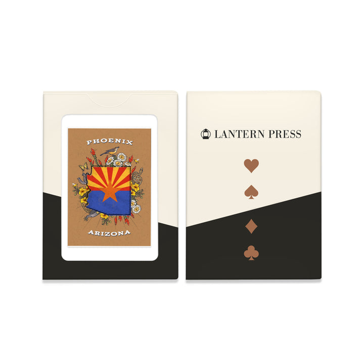 Playing Cards, Phoenix, Arizona, Treasure Trove, State Series, 52 Card Deck with Jokers in Box, Unique Art Cards Lantern Press 