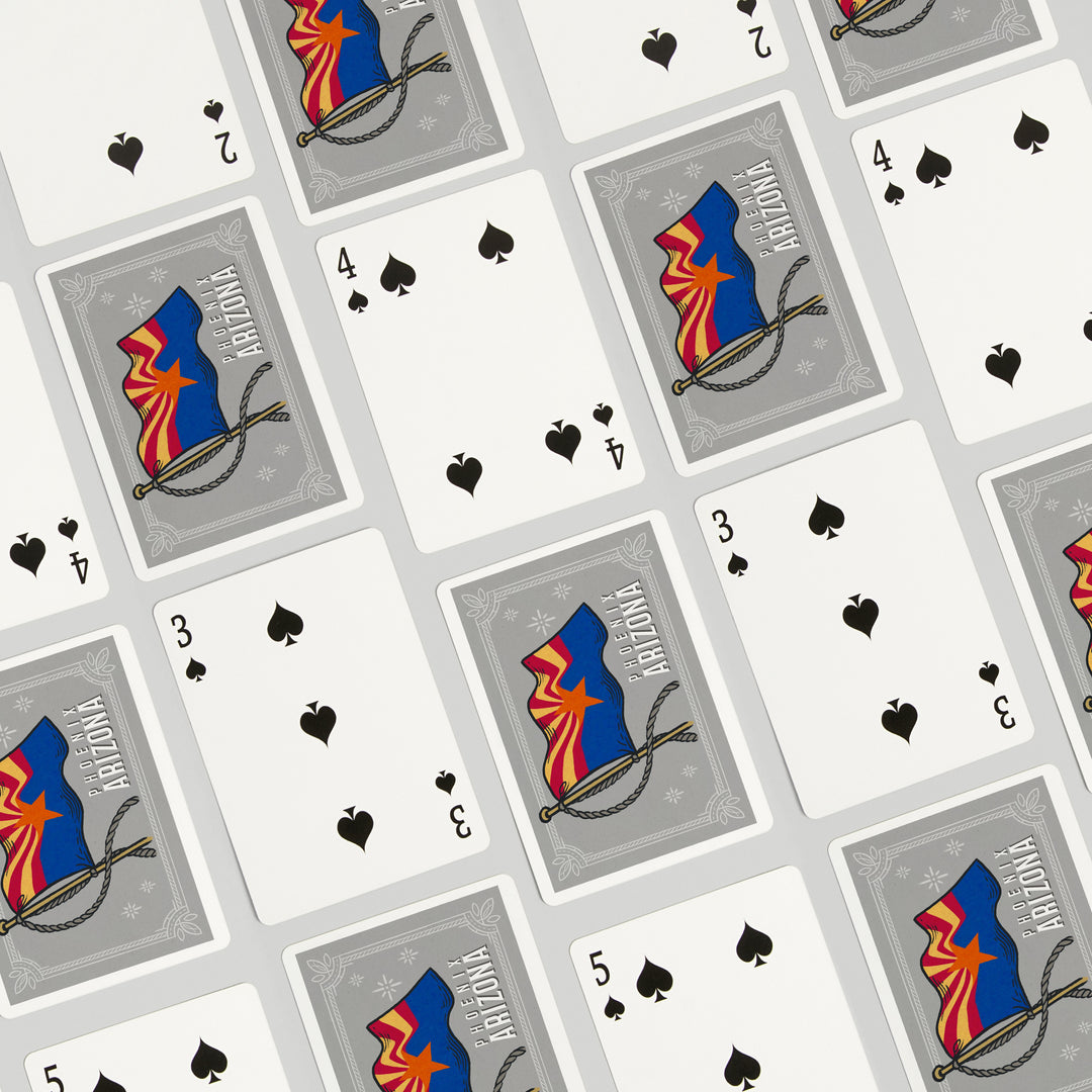 Playing Cards, Phoenix, Arizona, Waving State Flag, State Series, 52 Card Deck with Jokers in Box, Unique Art Cards Lantern Press 