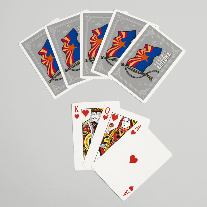 Playing Cards, Phoenix, Arizona, Waving State Flag, State Series, 52 Card Deck with Jokers in Box, Unique Art Cards Lantern Press 