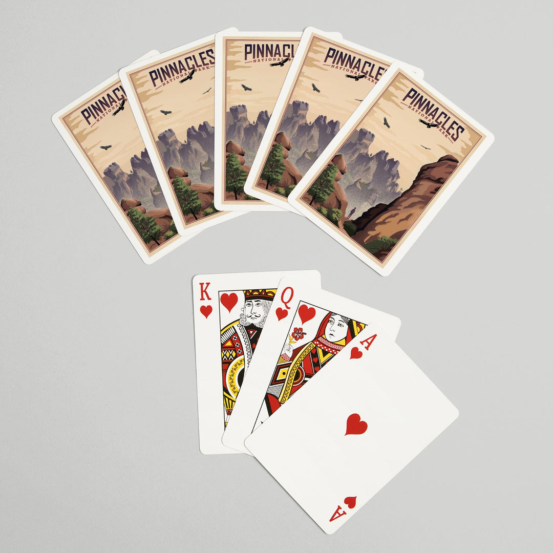 Playing Cards, Pinnacles National Park, California, Lithograph, 52 Card Deck with Jokers in Box, Unique Art Cards Lantern Press 