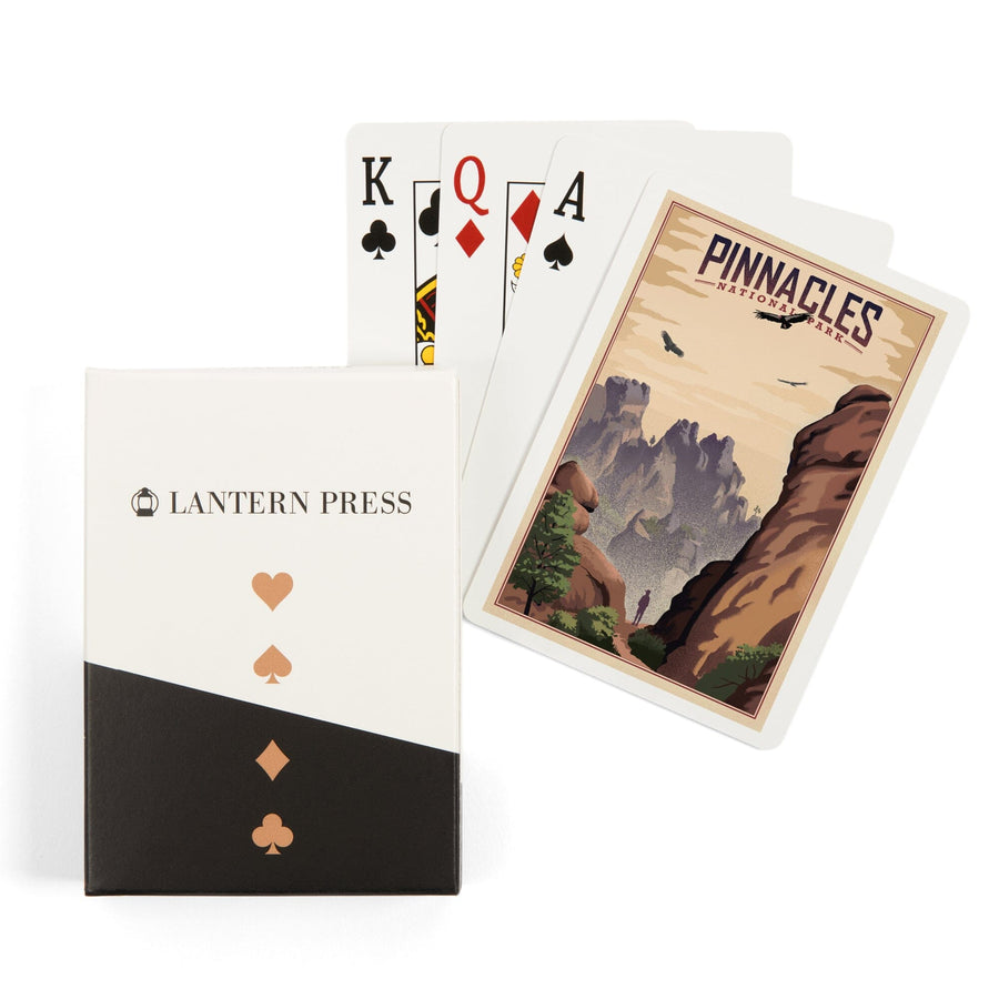 Playing Cards, Pinnacles National Park, California, Lithograph, 52 Card Deck with Jokers in Box, Unique Art Cards Lantern Press 