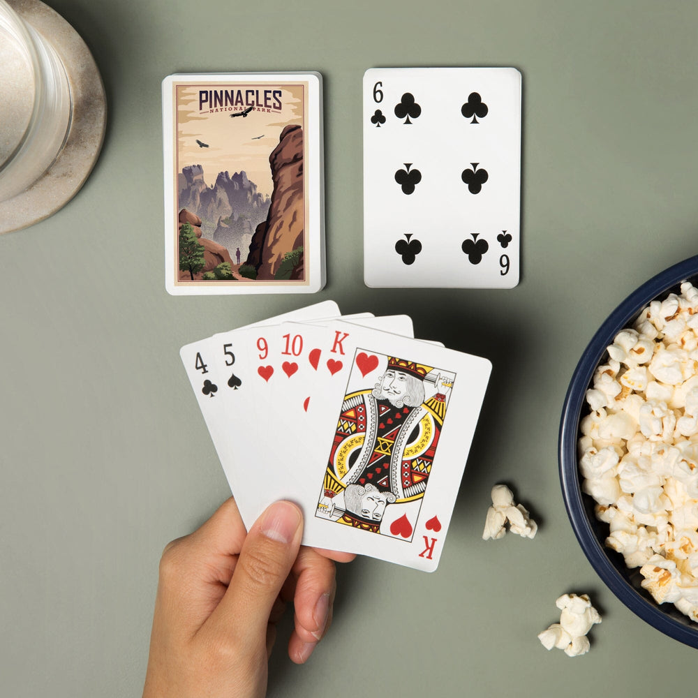 Playing Cards, Pinnacles National Park, California, Lithograph, 52 Card Deck with Jokers in Box, Unique Art Cards Lantern Press 