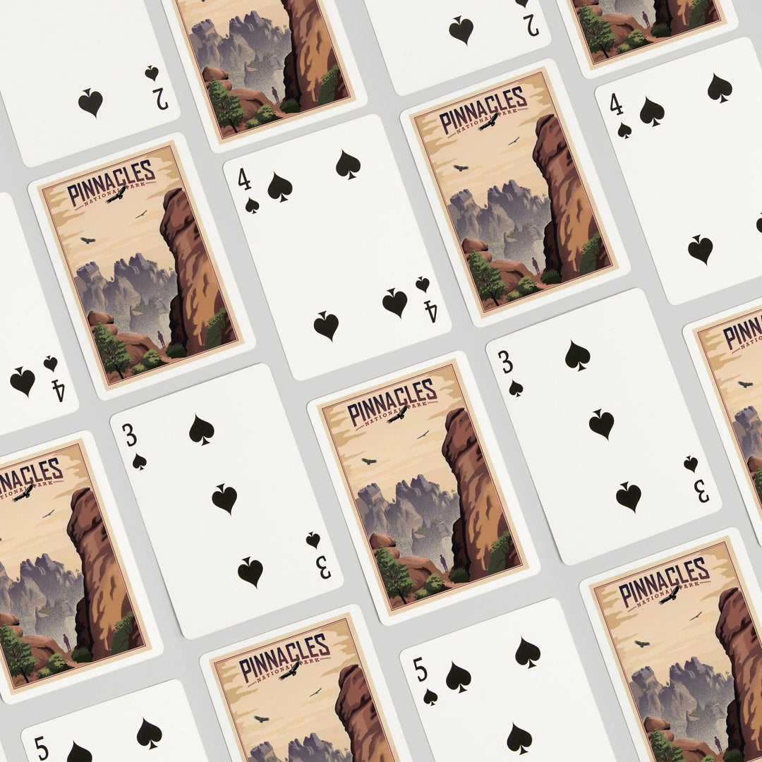 Playing Cards, Pinnacles National Park, California, Lithograph, 52 Card Deck with Jokers in Box, Unique Art Cards Lantern Press 