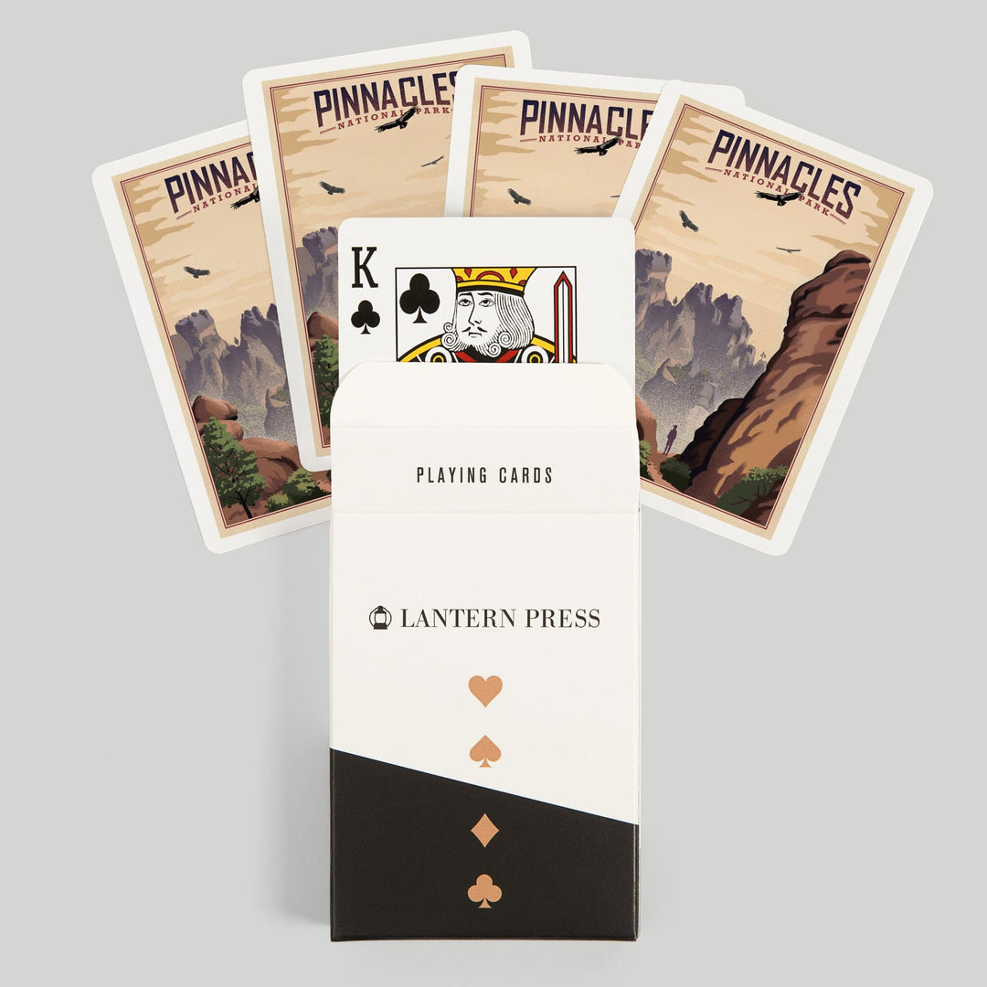 Playing Cards, Pinnacles National Park, California, Lithograph, 52 Card Deck with Jokers in Box, Unique Art Cards Lantern Press 