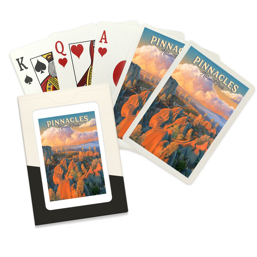 Playing Cards, Pinnacles National Park, California, Oil Painting, 52 Card Deck with Jokers in Box, Unique Art Cards Lantern Press 