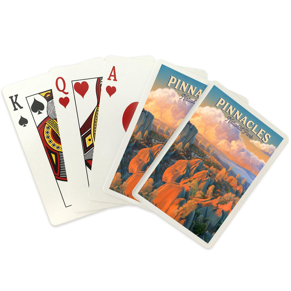 Playing Cards, Pinnacles National Park, California, Oil Painting, 52 Card Deck with Jokers in Box, Unique Art Cards Lantern Press 