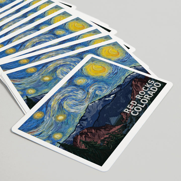 Playing Cards, Red Rocks, Colorado, Starry Night, Pikes Peak, 52 Card Deck with Jokers in Box, Unique Art Cards Lantern Press 