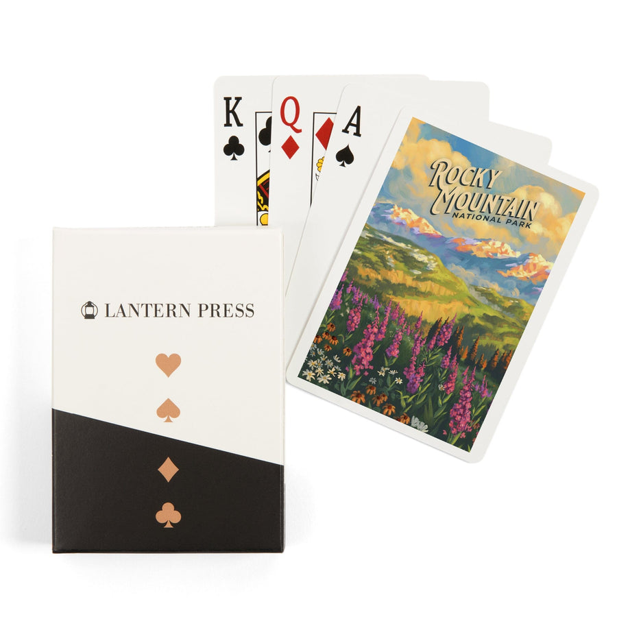 Playing Cards, Rocky Mountain National Park, Colorado, Oil Painting National Park Series, 52 Card Deck with Jokers in Box, Unique Art Cards Lantern Press 