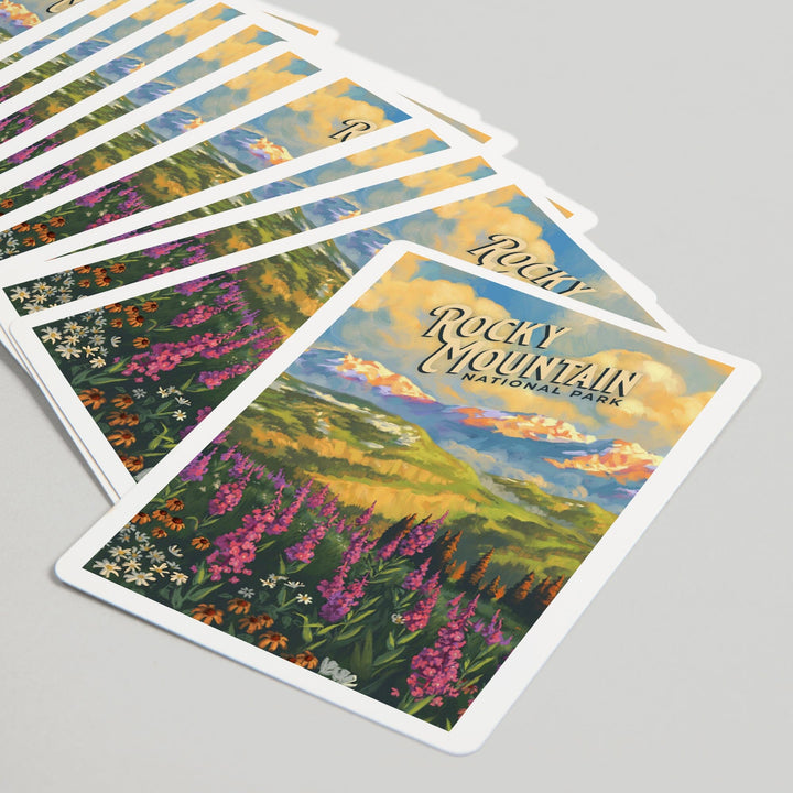 Playing Cards, Rocky Mountain National Park, Colorado, Oil Painting National Park Series, 52 Card Deck with Jokers in Box, Unique Art Cards Lantern Press 