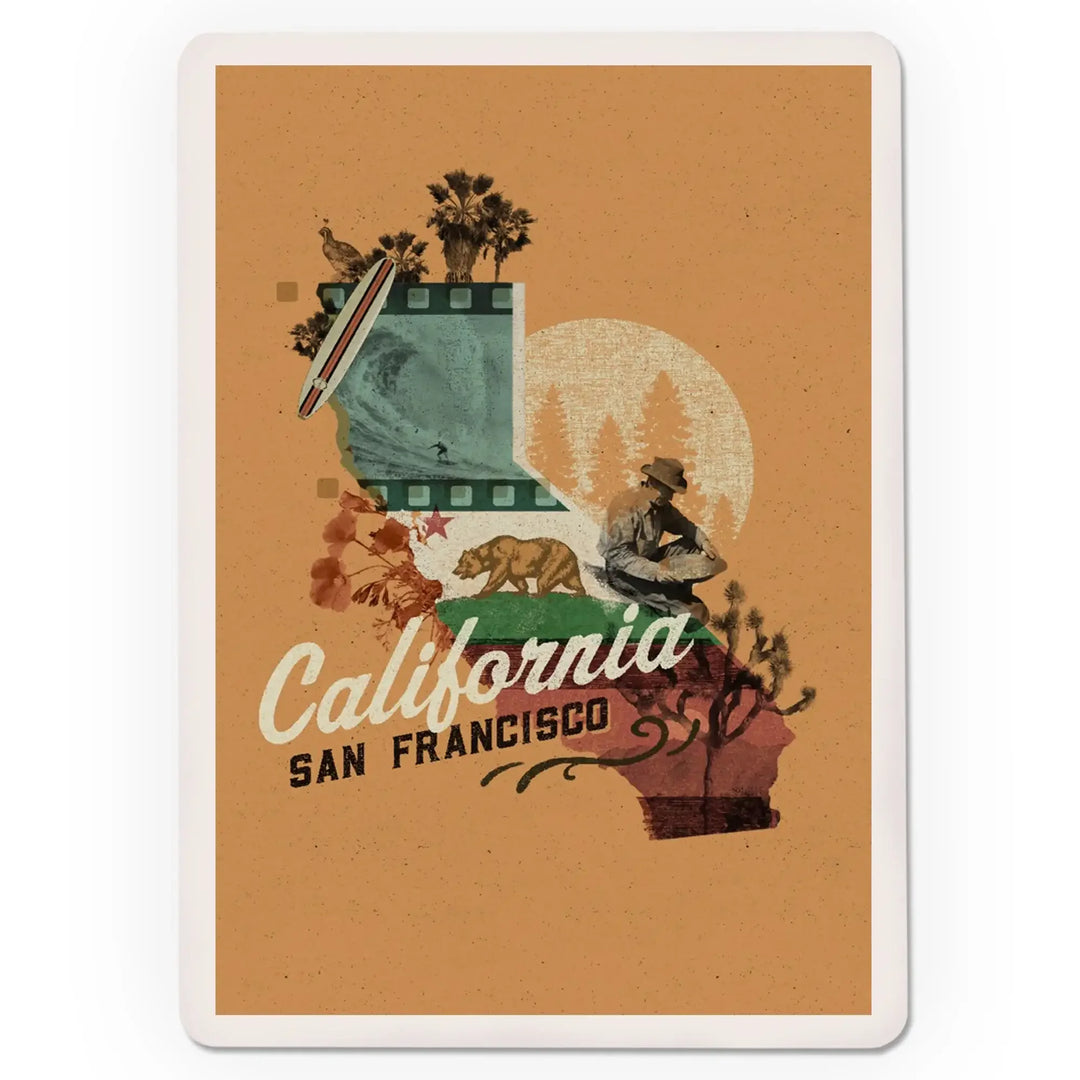 Playing Cards, San Francisco, California, State Photomontage, State Series, 52 Card Deck with Jokers in Box, Unique Art Cards Lantern Press 