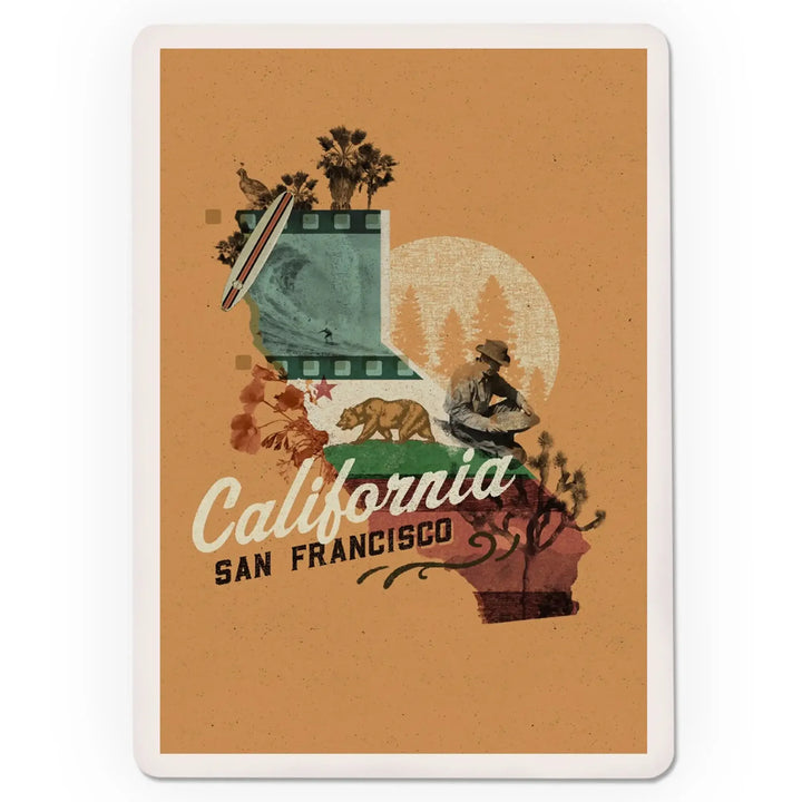 Playing Cards, San Francisco, California, State Photomontage, State Series, 52 Card Deck with Jokers in Box, Unique Art Cards Lantern Press 