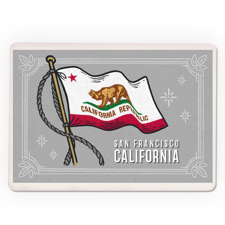 Playing Cards, San Francisco, California, Waving State Flag, State Series, 52 Card Deck with Jokers in Box, Unique Art Cards Lantern Press 