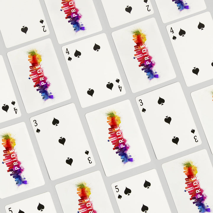 Playing Cards, Seattle, Washington, Gay Pride, Skyline Abstract, 52 Card Deck with Jokers in Box, Unique Art Cards Lantern Press 
