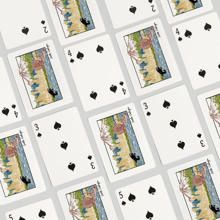 Playing Cards, Seattle, Washington, Skyline, 52 Card Deck with Jokers in Box, Unique Art Cards Lantern Press 