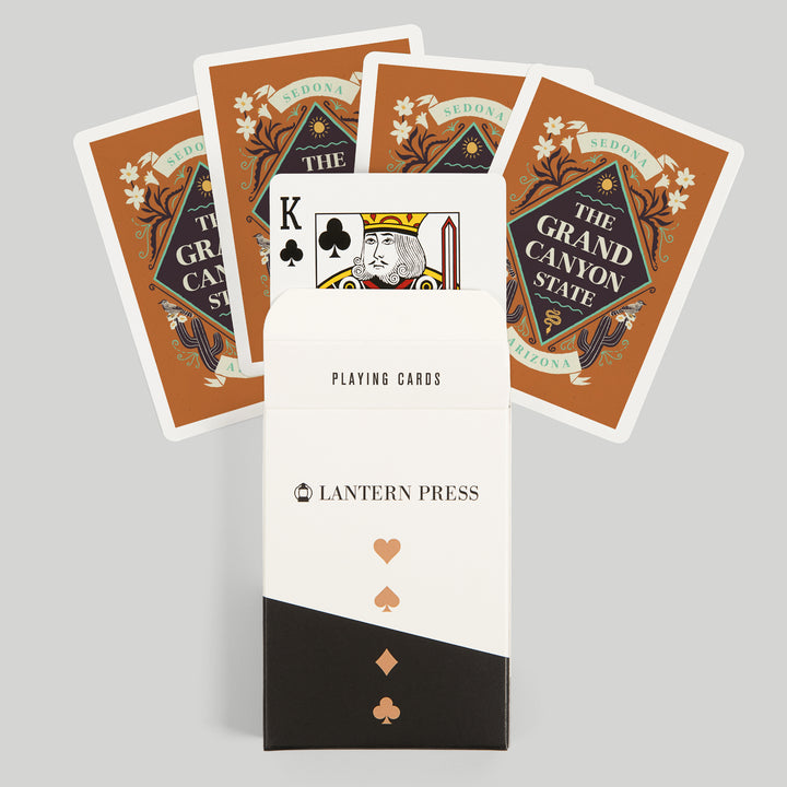 Playing Cards, Sedona, Arizona, State Motto Crest, State Series, 52 Card Deck with Jokers in Box, Unique Art Cards Lantern Press 