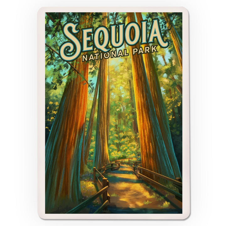 Playing Cards, Sequoia National Park, California, Oil Painting, 52 Card Deck with Jokers in Box, Unique Art Cards Lantern Press 