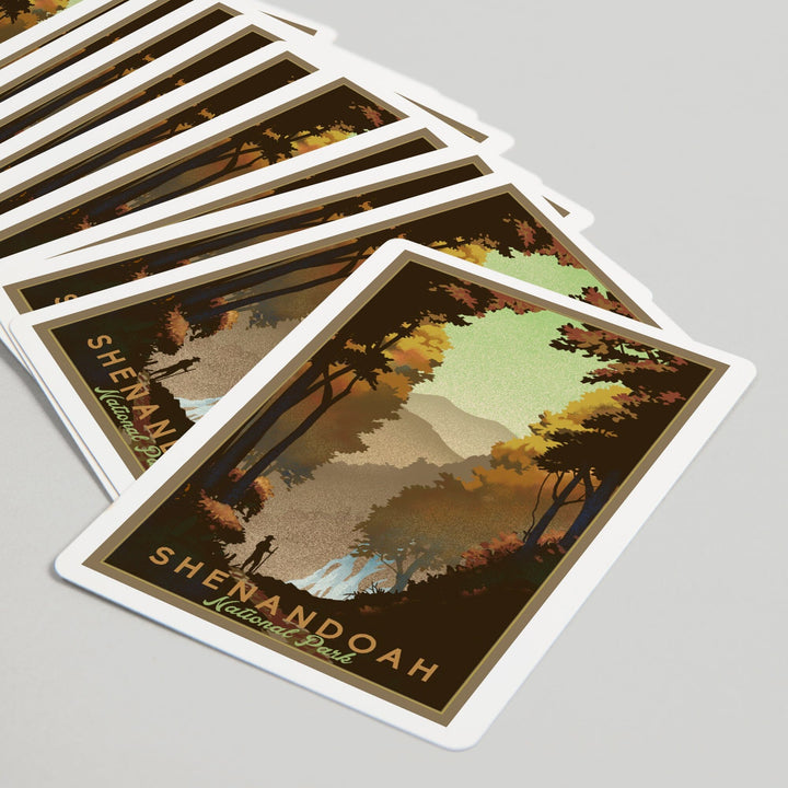 Playing Cards, Shenandoah National Park, Falls, Lithograph, 52 Card Deck with Jokers in Box, Unique Art Cards Lantern Press 