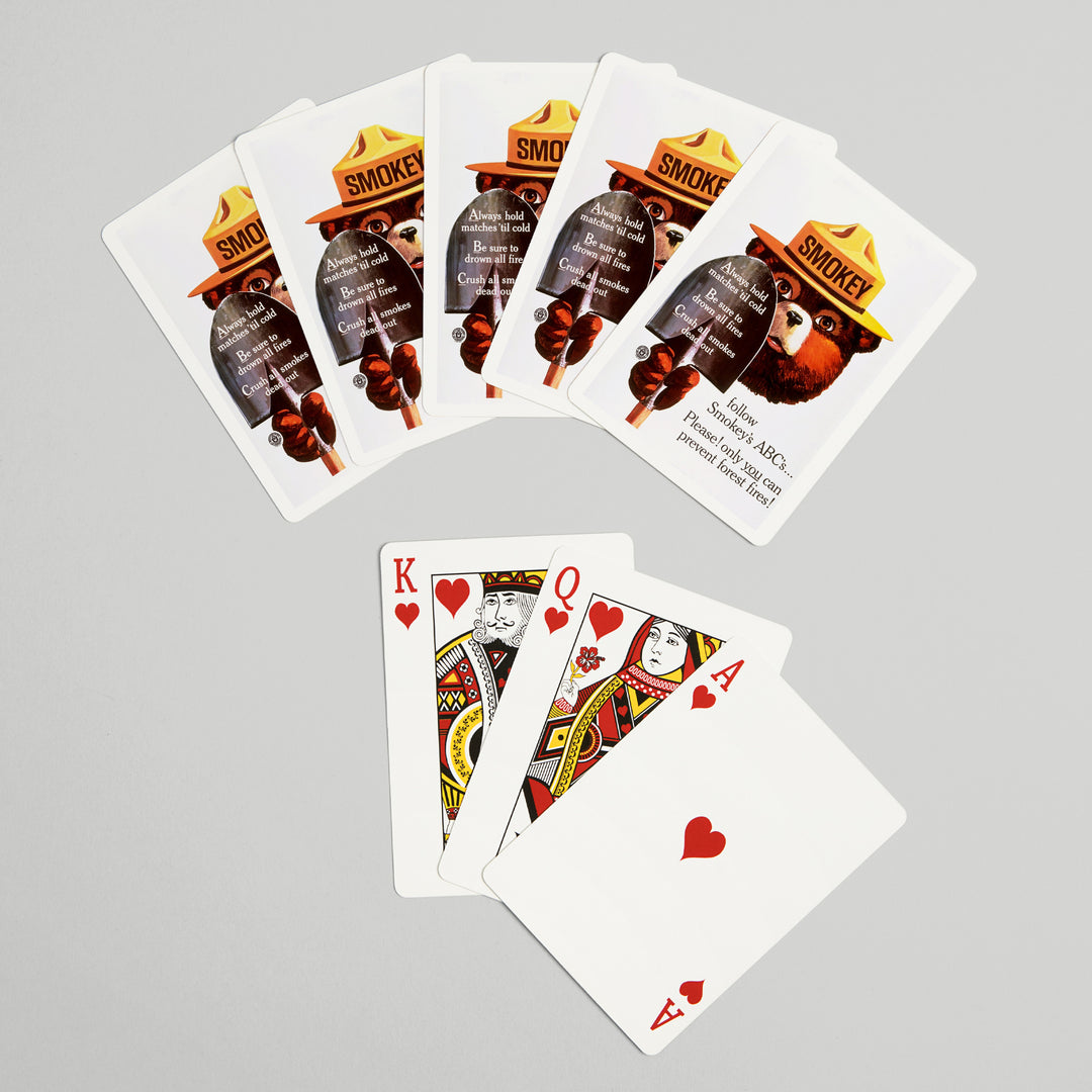 Playing Cards, Smokey Bear, ABCs, Shovels, Officially Licensed Vintage Poster, 52 Card Deck with Jokers in Box, Unique Art Cards Lantern Press 