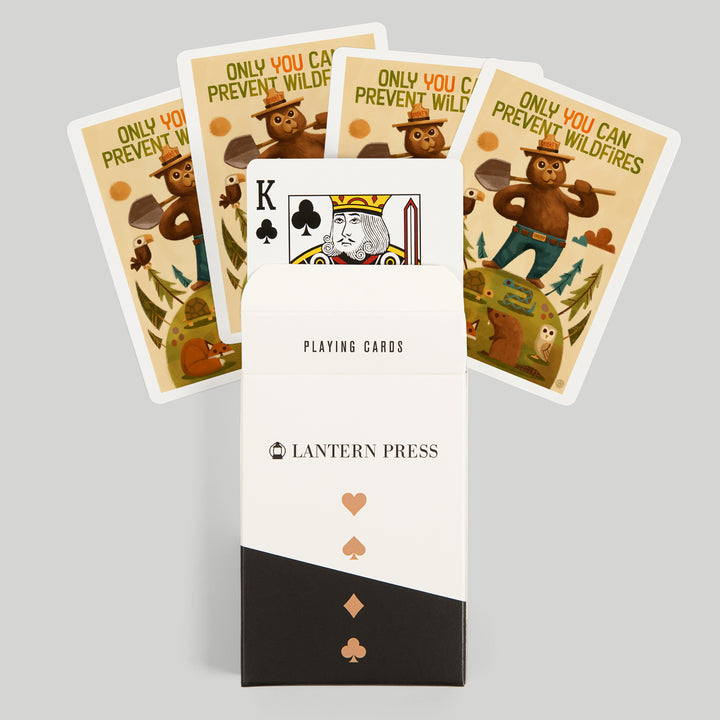 Playing Cards, Smokey Bear and Friends, Officially Licensed, 52 Card Deck with Jokers in Box, Unique Art Cards Lantern Press 