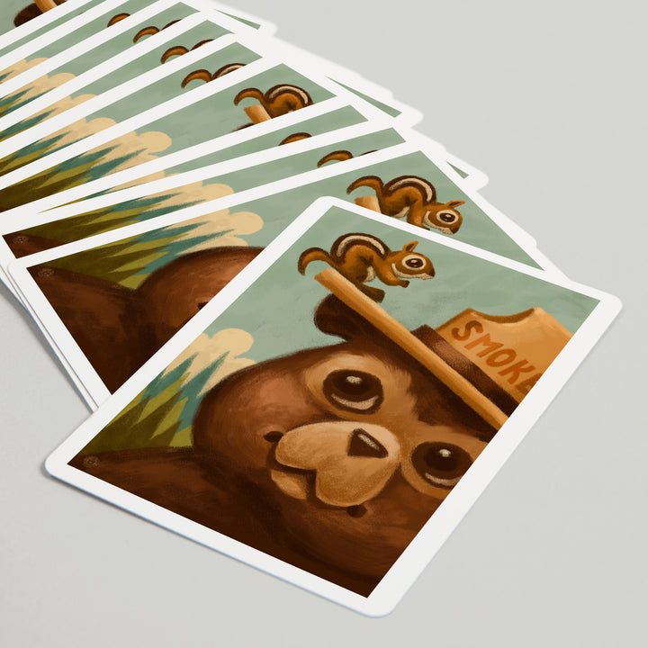Playing Cards, Smokey Bear and Squirrel, Officially Licensed, 52 Card Deck with Jokers in Box, Unique Art Cards Lantern Press 