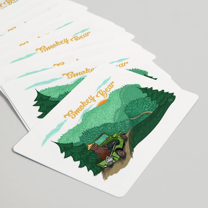 Playing Cards, Smokey Bear Driving, Officially Licensed, 52 Card Deck with Jokers in Box, Unique Art Cards Lantern Press 