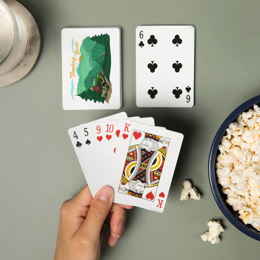 Playing Cards, Smokey Bear Driving, Officially Licensed, 52 Card Deck with Jokers in Box, Unique Art Cards Lantern Press 