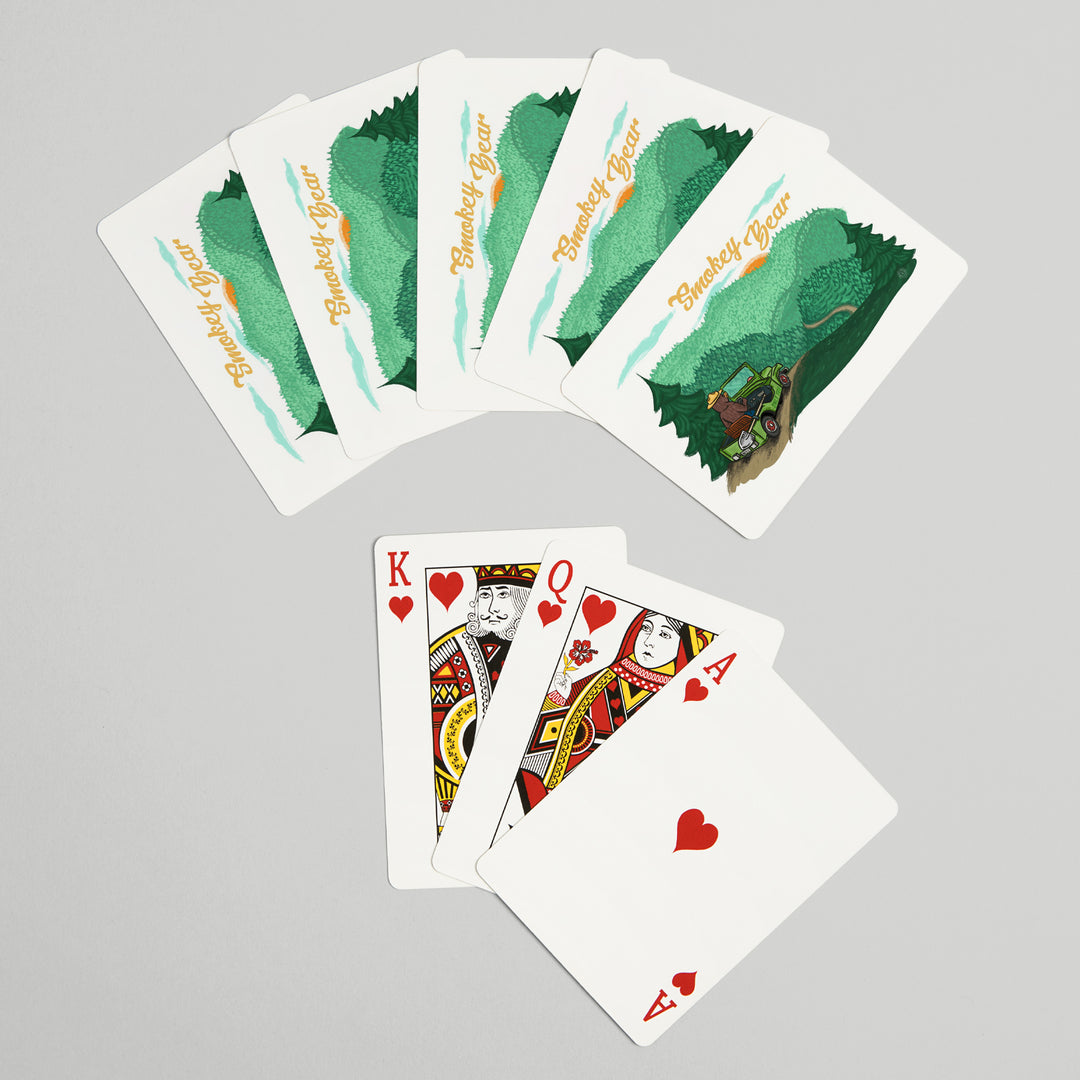 Playing Cards, Smokey Bear Driving, Officially Licensed, 52 Card Deck with Jokers in Box, Unique Art Cards Lantern Press 