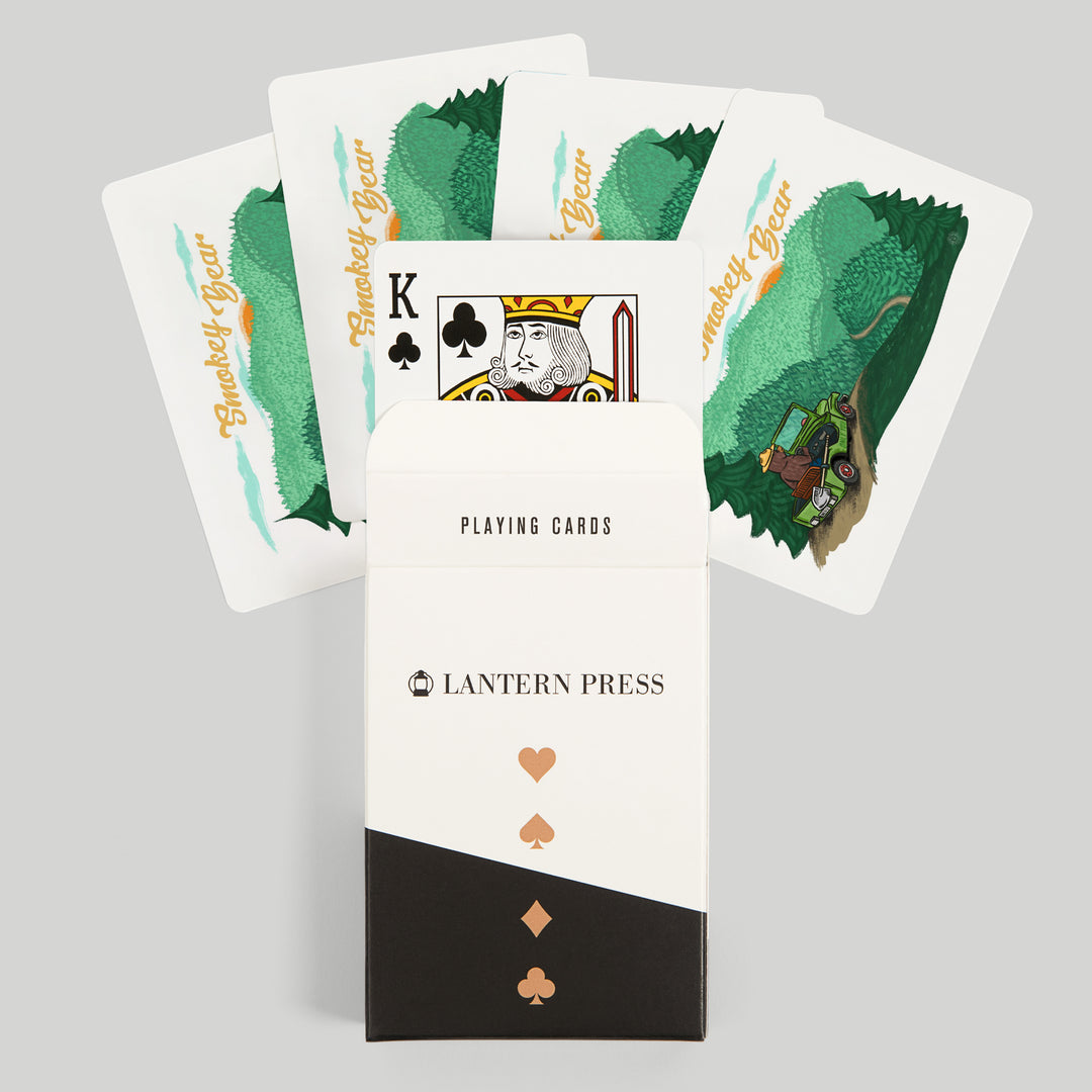 Playing Cards, Smokey Bear Driving, Officially Licensed, 52 Card Deck with Jokers in Box, Unique Art Cards Lantern Press 