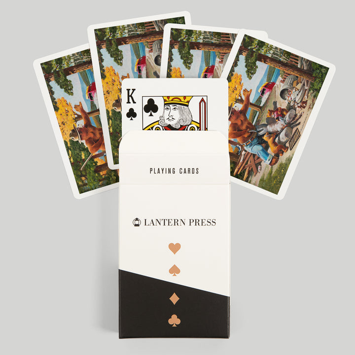 Playing Cards, Smokey Bear, Extinguishing Left Campfire, Officially Licensed Vintage Poster, 52 Card Deck with Jokers in Box, Unique Art Cards Lantern Press 