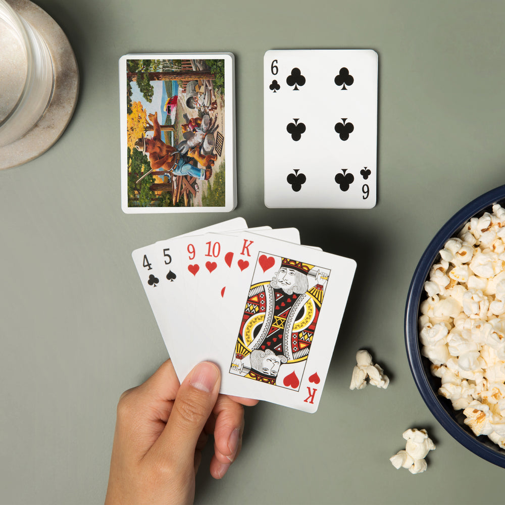 Playing Cards, Smokey Bear, Extinguishing Left Campfire, Officially Licensed Vintage Poster, 52 Card Deck with Jokers in Box, Unique Art Cards Lantern Press 