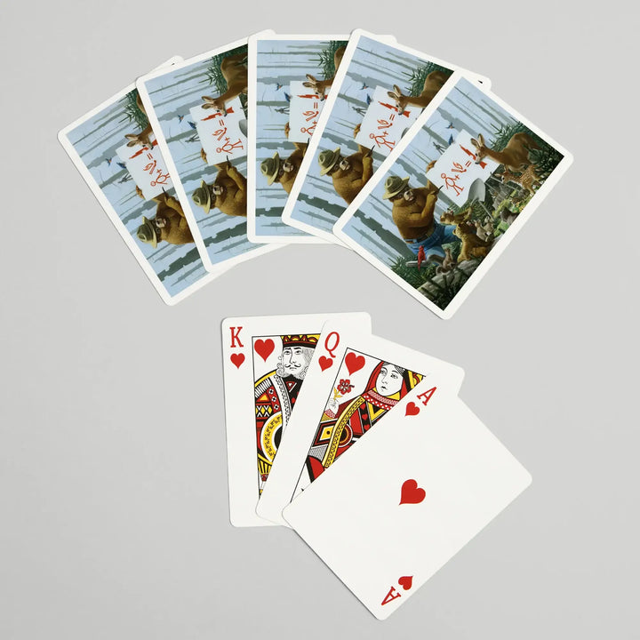 Playing Cards, Smokey Bear, Forest Fire Equation, Officially Licensed Vintage Poster, 52 Card Deck with Jokers in Box, Unique Art Cards Lantern Press 