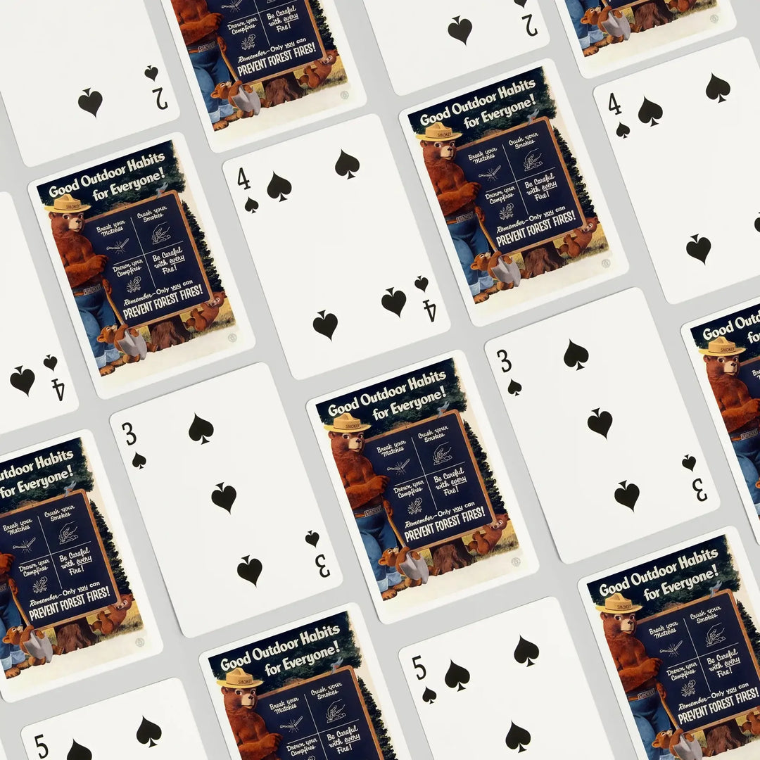 Playing Cards, Smokey Bear, Good Outdoor Habits, Vintage Poster, 52 Card Deck with Jokers in Box, Unique Art Cards Lantern Press 