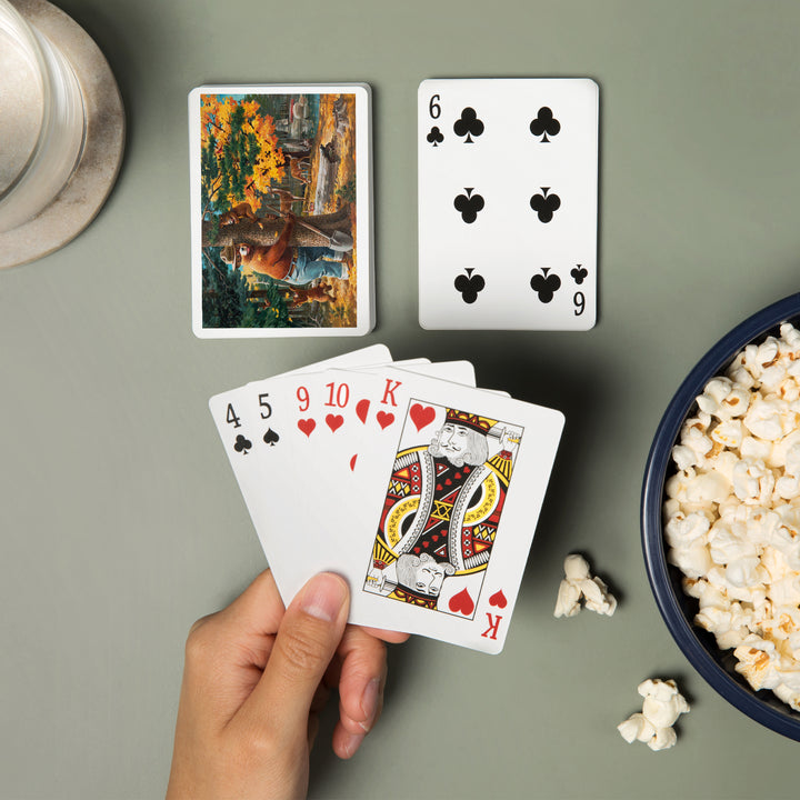 Playing Cards, Smokey Bear Hugging Tree, Officially Licensed, 52 Card Deck with Jokers in Box, Unique Art Cards Lantern Press 