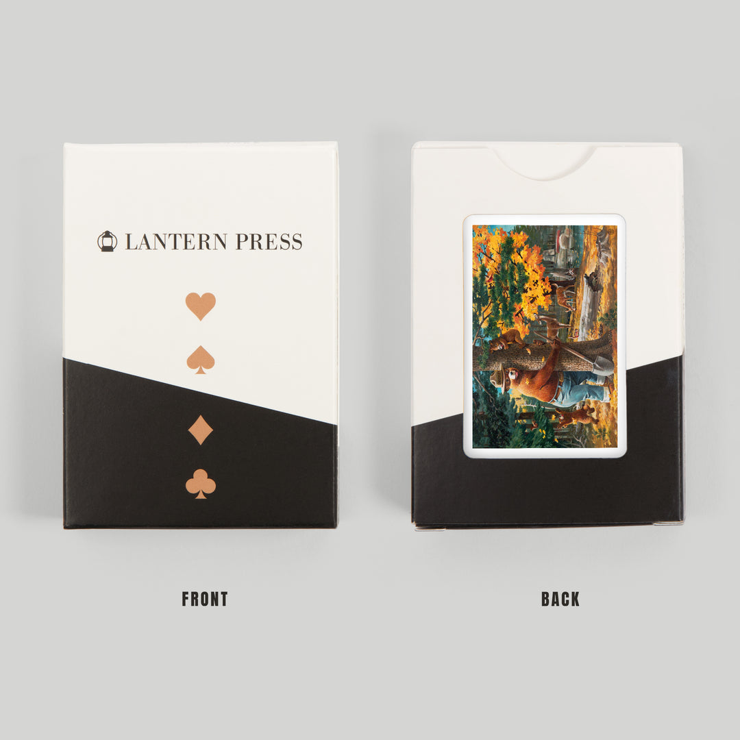 Playing Cards, Smokey Bear Hugging Tree, Officially Licensed, 52 Card Deck with Jokers in Box, Unique Art Cards Lantern Press 